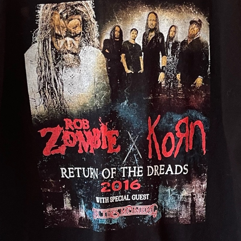 ROB ZOMBIE x KORN 2016 concert t-shirt